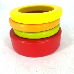 Lovevery Wooden Stacking Ring Toy Montessori Baby Toddler Color Sorting Toy